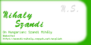 mihaly szandi business card